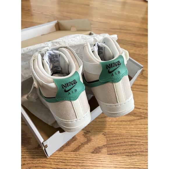 Nike Air Force 1 High top Teal Shadow Swoosh Suede Women’s Size 7 - Picture 2 of 5